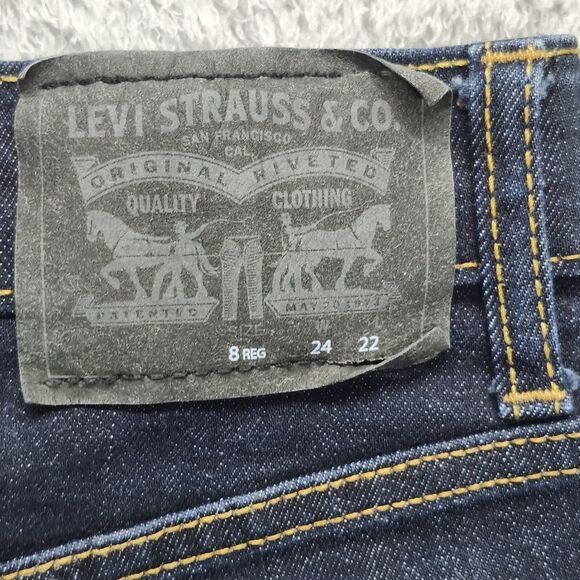 LEVIS 511 Jeans Men 24x22 Blue Performance Slim Fit Dark Wash Denim Pant - Picture 11 of 13